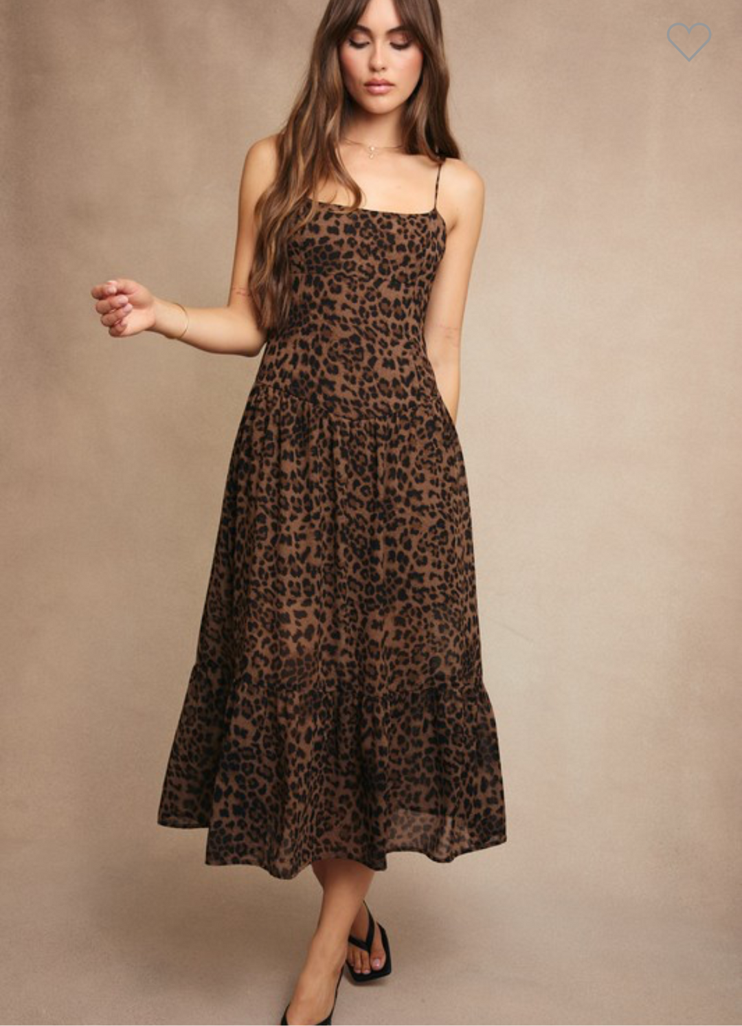 Athena Animal Print Midi Dress