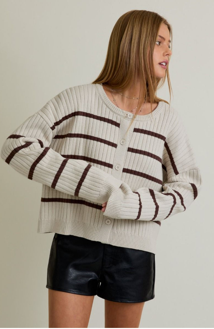 Clara Striped Cardigan