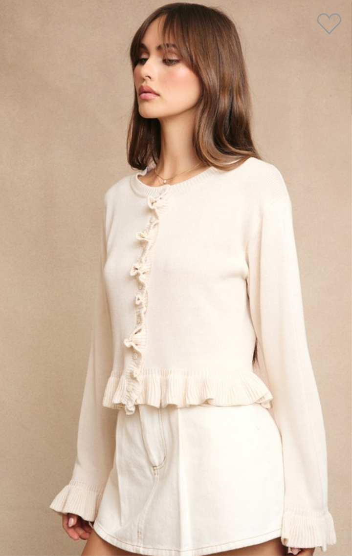 Princess Diana Ruffle Cardigan