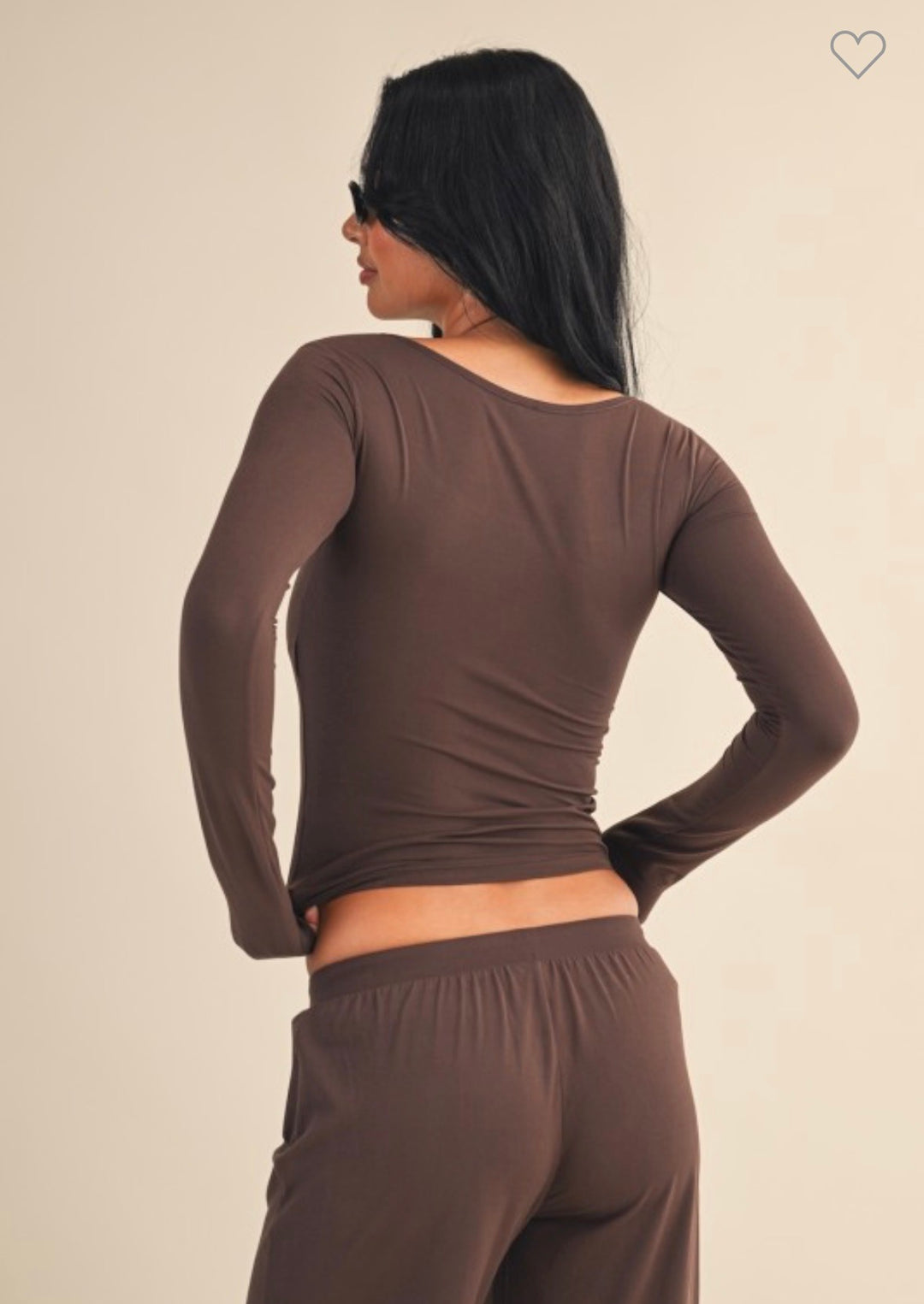 The Vestirsi Long Sleeve Top (Brown)
