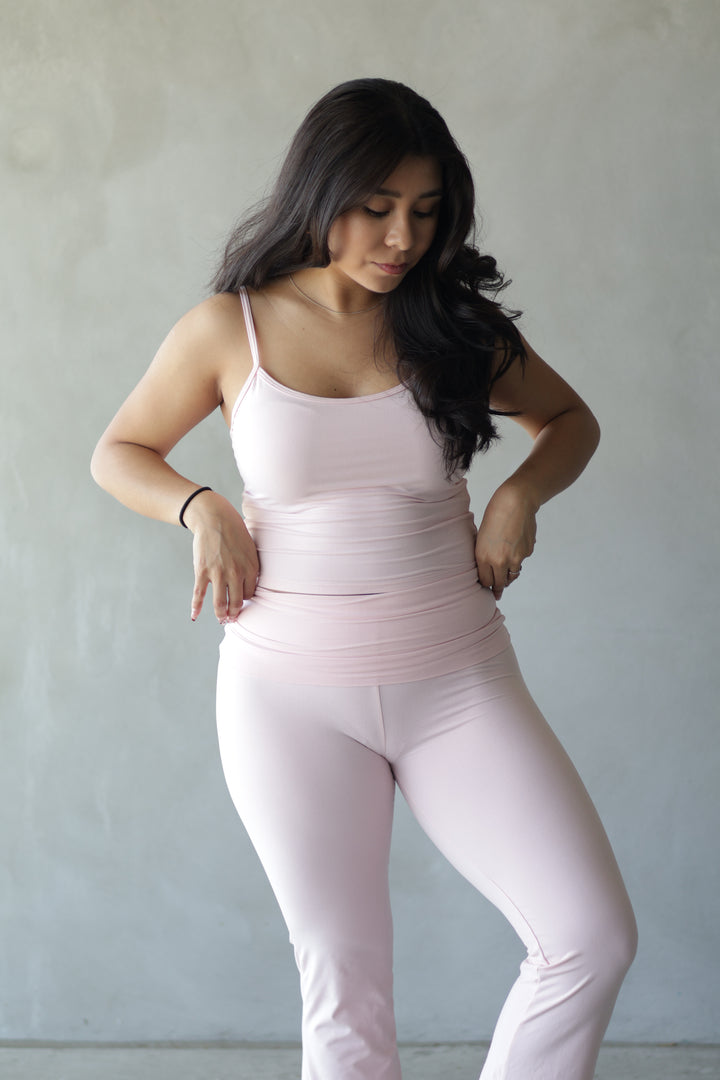 baby pink top with matching pants