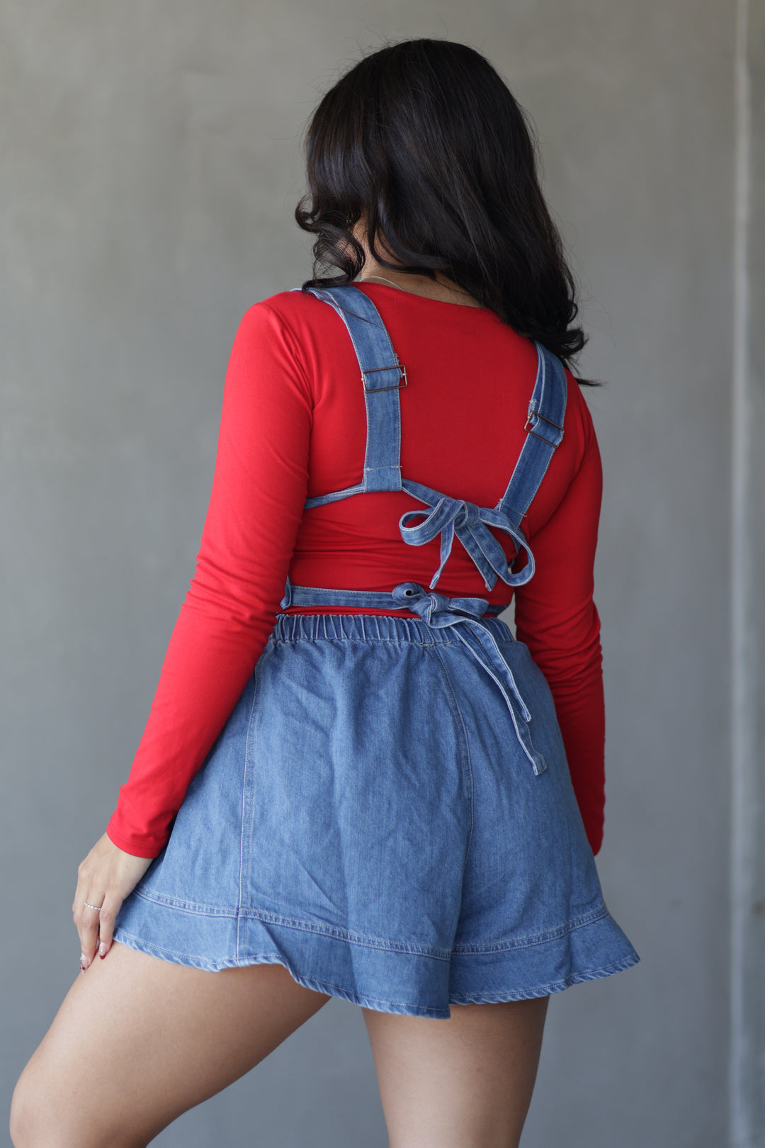 Pretty in Ribbons Denim Overalls