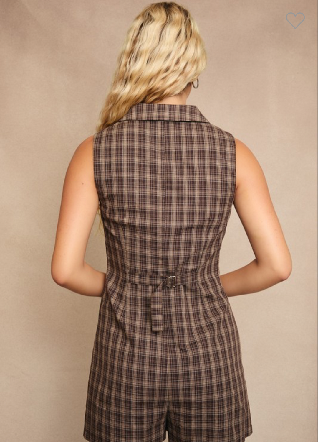 Hazel Plaid Romper
