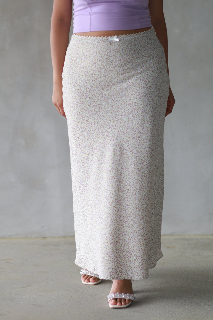 Daisy Lace trim Maxi Skirt
