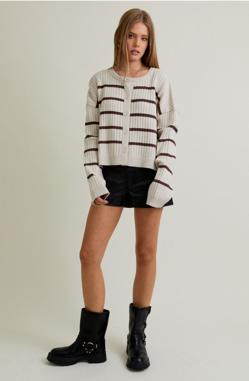 Clara Striped Cardigan