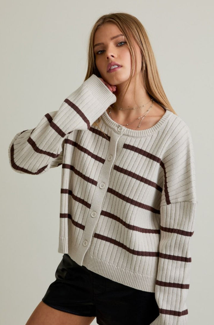 Clara Striped Cardigan