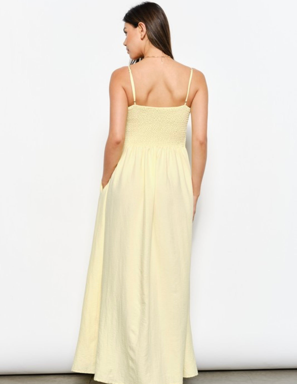 light yellow summer dress Feels Like Summer (Light Yellow) L